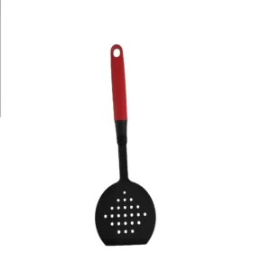 Лопатка для гамбургеров - цвет черный, ручка красная ME302