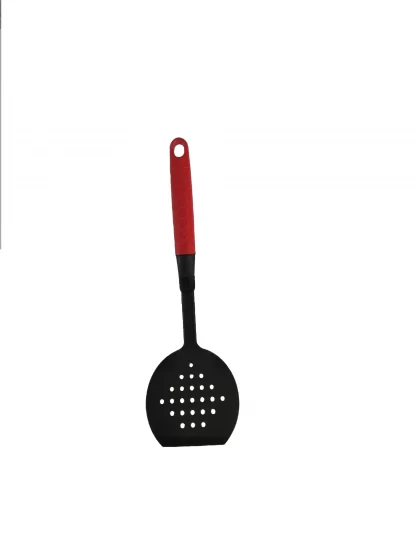 Лопатка для гамбургеров - цвет черный, ручка красная ME302