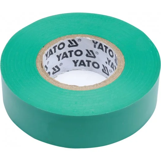 Изолента ПВХ зеленая 19мм х 20м х 0,13мм Yato YT-81652