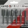 Шарошки металлические для обработки металла (набор 6шт) Yato YT-61711-2