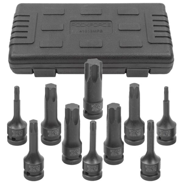 Набор головок бит TORX ударных 10пр. 1/2 Rock FORCE RF-41013MPB