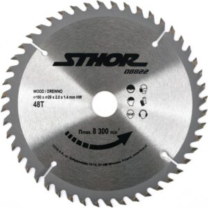 Диск пильный с напаянными зубцами из твердых сплавов 160/20 48T Vorel 08822