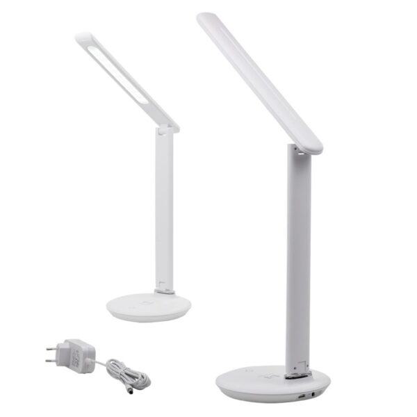 Светильник светодиодный настольный 220В (белый) FORCEKRAFT FK-DE1018-W — изображение 3