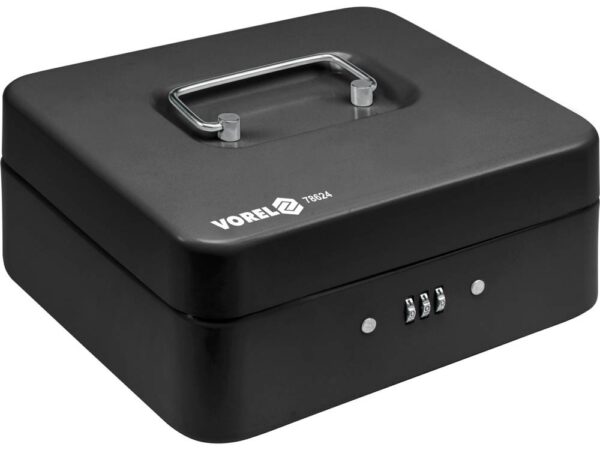 Ящик для денег металлический 200х160х90мм с кодовым замком Vorel 78624
