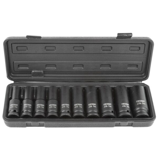 Головки ударные глубокие, набор 10пр., 1/2 12гр. FORCEKRAFT FK-4107-9MPB — изображение 3
