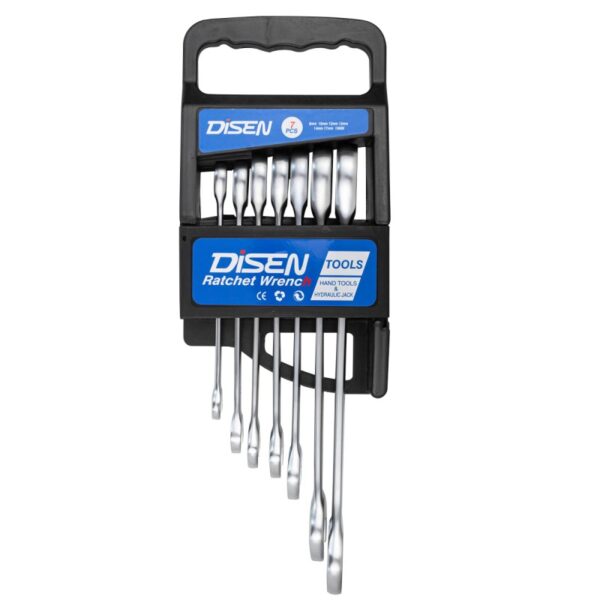 Ключи трещоточные 8-19мм набор 7пр. DISEN DSD1511