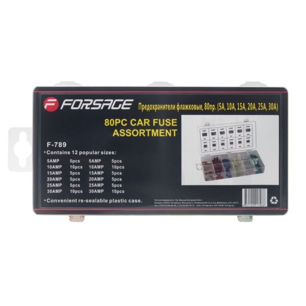 Предохранители флажковые 80пр. 5А, 10А, 15А, 20А, 25А, 30А Forsage F-789 — изображение 3