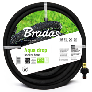 Шланг сочащийся AQUA-DROP 1/2 дюйма 30м. с фитингами Bradas WAD1/2030