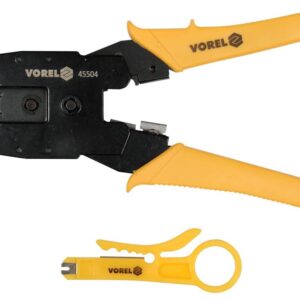 Пресс-клещи для обжима и зачистки кабеля (RJ45, RJ10, RJ11, RJ12) Vorel 45504