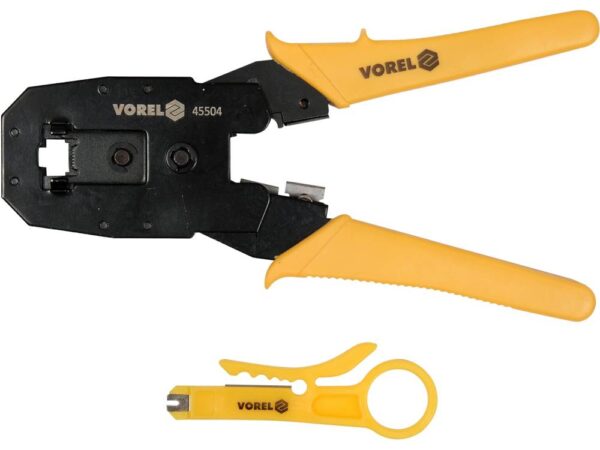 Пресс-клещи для обжима и зачистки кабеля (RJ45, RJ10, RJ11, RJ12) Vorel 45504