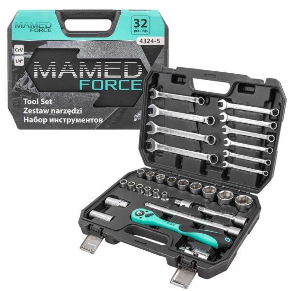 Набор инструментов PROFI 32пр. 1/2 6гр 4-32мм MAMEDFORCE MF-4324-5 — изображение 3