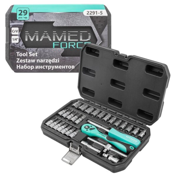Набор инструментов PROFI 29пр. 1/4 6гр 4-13мм MF-2291-5 — изображение 3