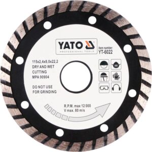 Круг алмазный 115x22,2мм (турбо) Yato YT-6022