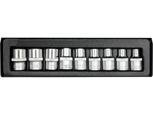 Головки торцевые 1/2 TORX E10-E24 (набор 9шт) CrV Yato YT-0521