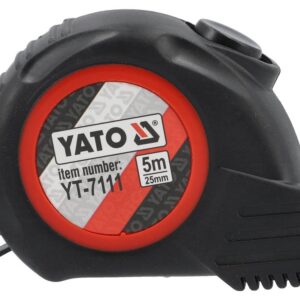 Рулетка стальная 5мх25мм с нейлоновым покрытием, с магнитом и автостопом Yato YT-7111