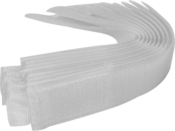 Лента тканая Velcro для стяжки кабеля на липучке  150мм, 10шт (белая) VOREL 73840
