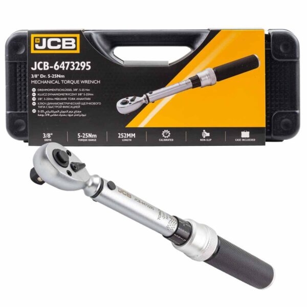 Ключ динамометрический щелчкового типа с быстрой фиксацией 5-25Нм, 3/8'' JCB-6473295