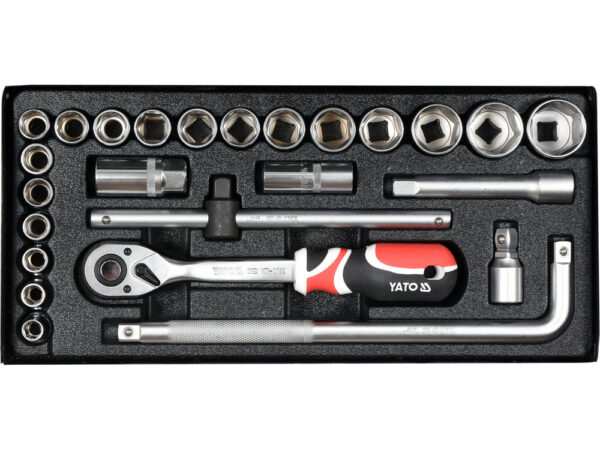 Набор инструмента 1/2" (25пр.) CrV Yato YT-12671