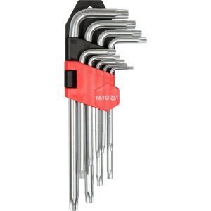 Ключи TORX с отверстием T10-T50 CrV (набор 9шт.) Yato YT-0511