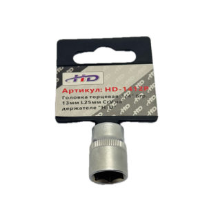 Головка торцевая 1/4" 6гр. 13мм L25мм CrV на держателе HD-1412P