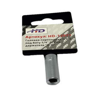 Головка-переходник 1/4"x под биту 1/4" CrV на держателе HD-12971