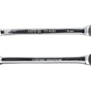 Ключ рожково-накидной с трещоткой 10мм CrV Yato YT-0191