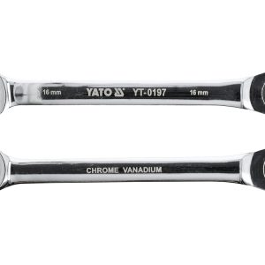 Ключ рожково-накидной с трещоткой 16мм CrV Yato YT-0197
