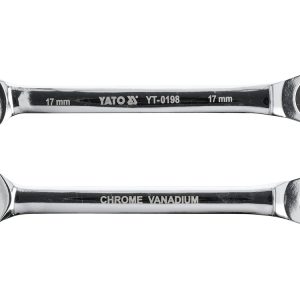 Ключ рожково-накидной с трещоткой 17мм CrV Yato YT-0198
