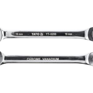 Ключ рожково-накидной с трещоткой 19мм CrV Yato YT-0200
