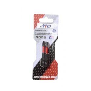 Биты крестообразные PH2х50мм ударные 1/4" S2 (2шт) HD-77876B