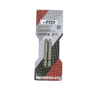 Биты крестообразные PZ2х50мм 1/4" S2 (2шт) HD-77886