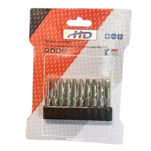 Биты крестообразные и шлицевые 50мм 1/4" S2 (набор 10пр) HD-77896