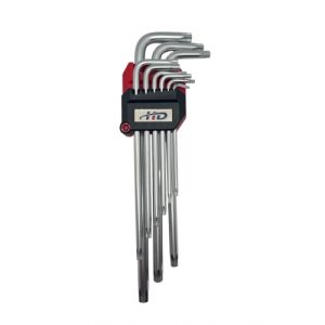Ключи TORX с отверстием T10-T50 удлиненные (набор 9шт.) CrV HD-0512