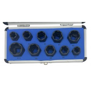 Головки под сорванные грани 9-19мм. 3/8" (набор 10пр.) 42CrMo HD-06031
