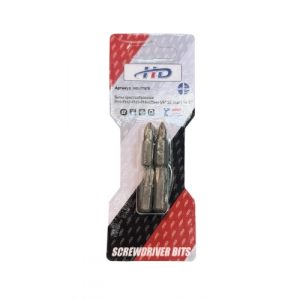 Биты крестообразные PH1+PH2+PH3+PH4х25мм 1/4" S2 (4шт) HD-77878