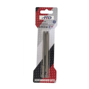Биты крестообразные PH1+PH2х100мм 1/4" S2 (2шт) HD-0488