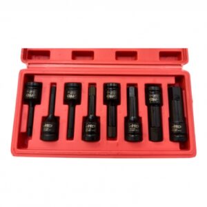 Головки-Насадки ударные 1/2" HEX (шестигранные) 5-19мм (набор 8пр) HD-1066
