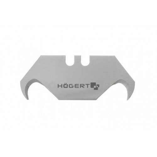 Лезвия сменные для ножа трапециевидные крючкообразные 19мм SK5 (5шт) Hoegert HT4C668