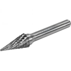 Шарошка металлическая коническая заостренная 10х18x58мм для обработки металла HD-61726