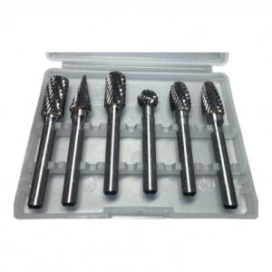 Шарошки металлические для обработки металла 10мм, набор 6 предметов PREMIUM HD-61729