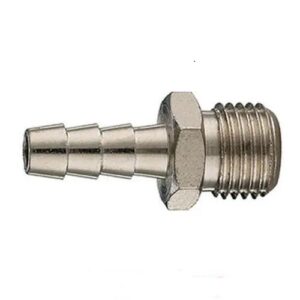 Штуцер пневматический наружная резьба 1/4" - "елочка" 6мм HD-BM1257