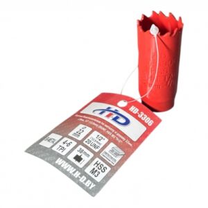 Коронка биметаллическая по металлу и дереву 22мм., L38мм., 1/2"-20UNF, HSS M3 HD-3306