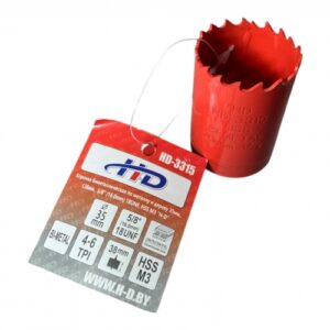 Коронка биметаллическая по металлу и дереву 35мм., L38мм., 5/8"-18UNF, HSS M3 HD-3315
