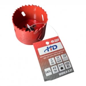 Коронка биметаллическая по металлу и дереву 57мм., L38мм., 5/8"-18UNF, HSS M3 HD-3327