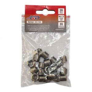 Вставки для ремонта резьбы М8х1,25х10,8мм (20шт) HD-1766