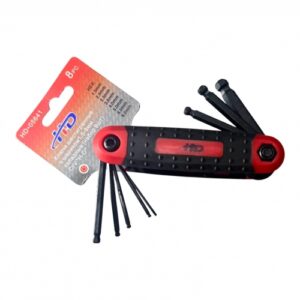 Ключи шестигранные с шариком 1,5-8мм складные (набор 8шт) CrV HD-05641