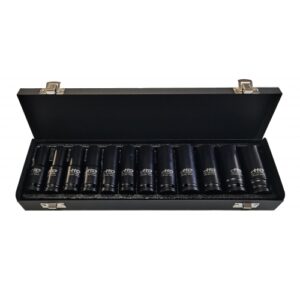 Головки торцевые ударные 1/2" 6гр. 10-24мм L78мм СrMo, набор 12 предметов HD-12102406BLS