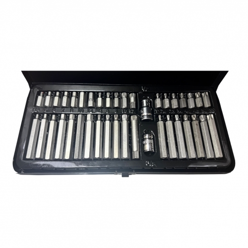 Головки-биты специальные TORX, HEX, SPLINE (набор 40пр.) CrV 55-62 HRS HD-66400.