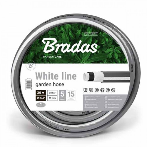 Шланг поливочный 5-ти слойный WHITE LINE 3/4" 30м Bradas WWL3/430
