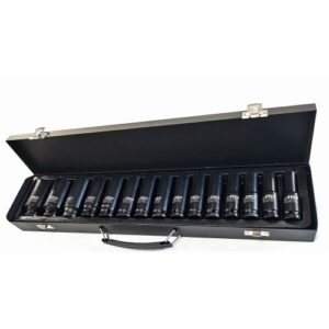 Головки торцевые ударные 1/2" 6гр. 10-32мм L78мм СrMo, набор 15 предметов HD-12103206BLS